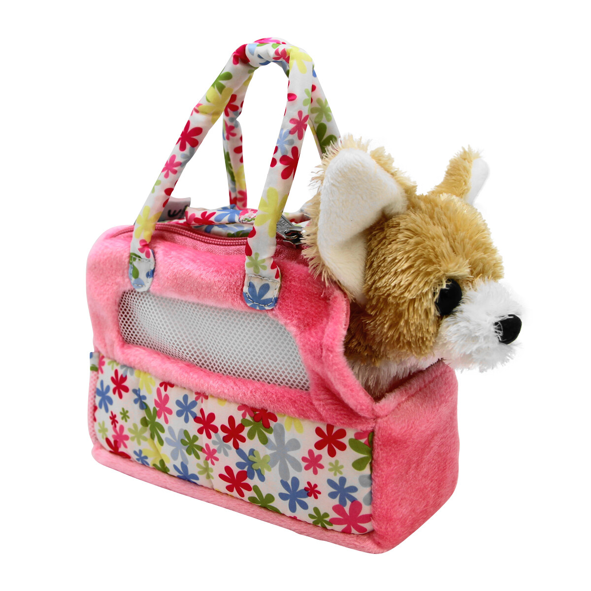 chihuahua soft toy in a bag