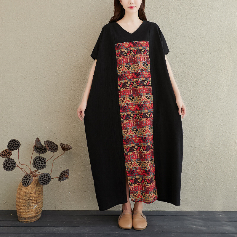 Loose Cotton Long Skirt One Piece Dress Import Japanese Products At Wholesale Prices Super Delivery