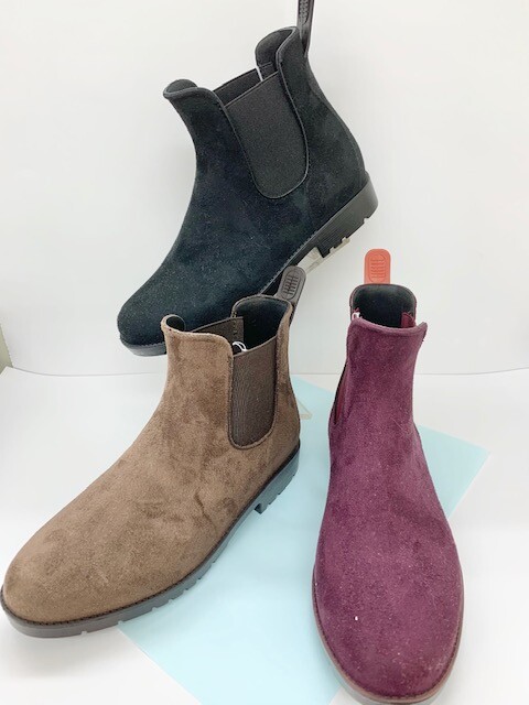 suede rain boots