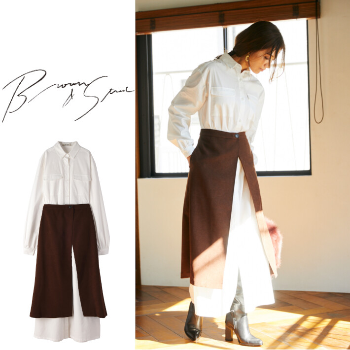 shirt with long skirt attached