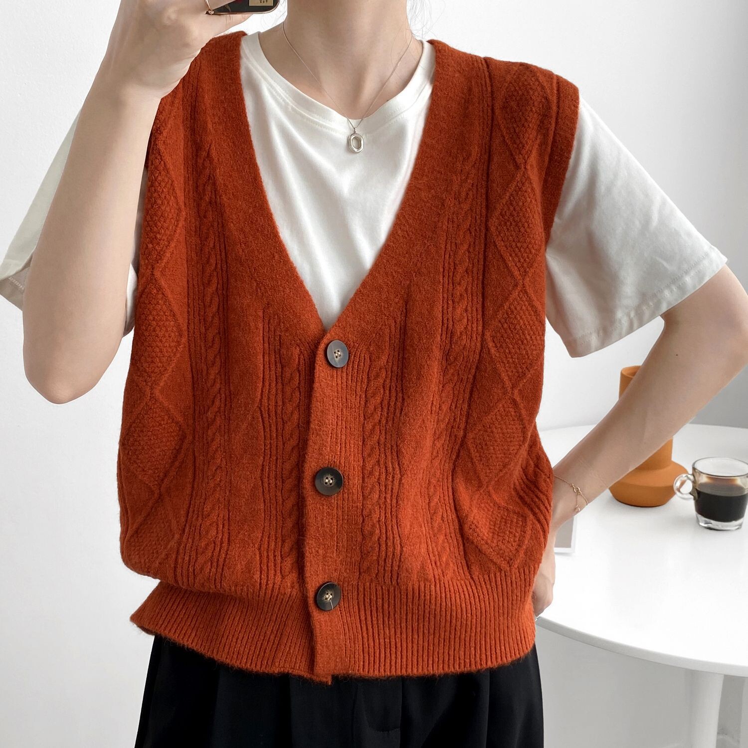 knitwear vest ladies