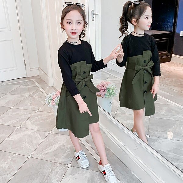 one piece long dress for girls