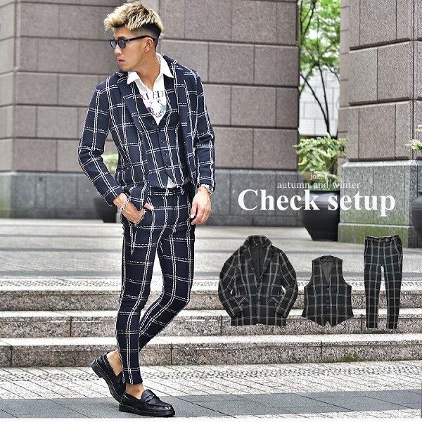 checkered tailored pants