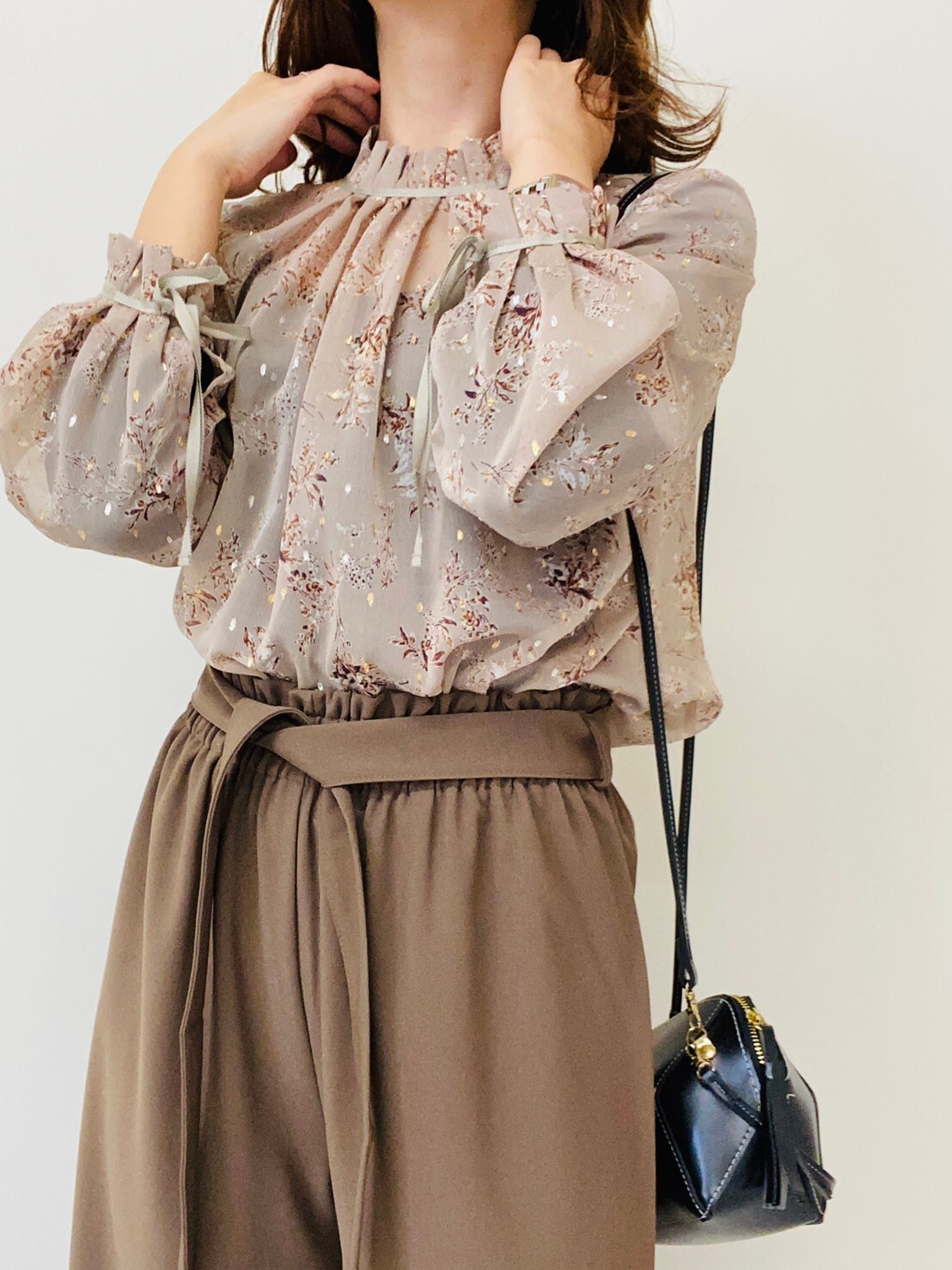 frill neck blouses