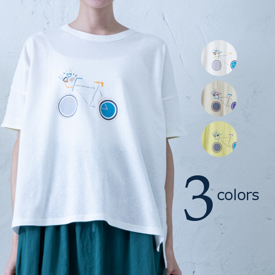 S S Bicycle Logo Print Wide T Shirt Import Japanese Products At Wholesale Prices Super Delivery