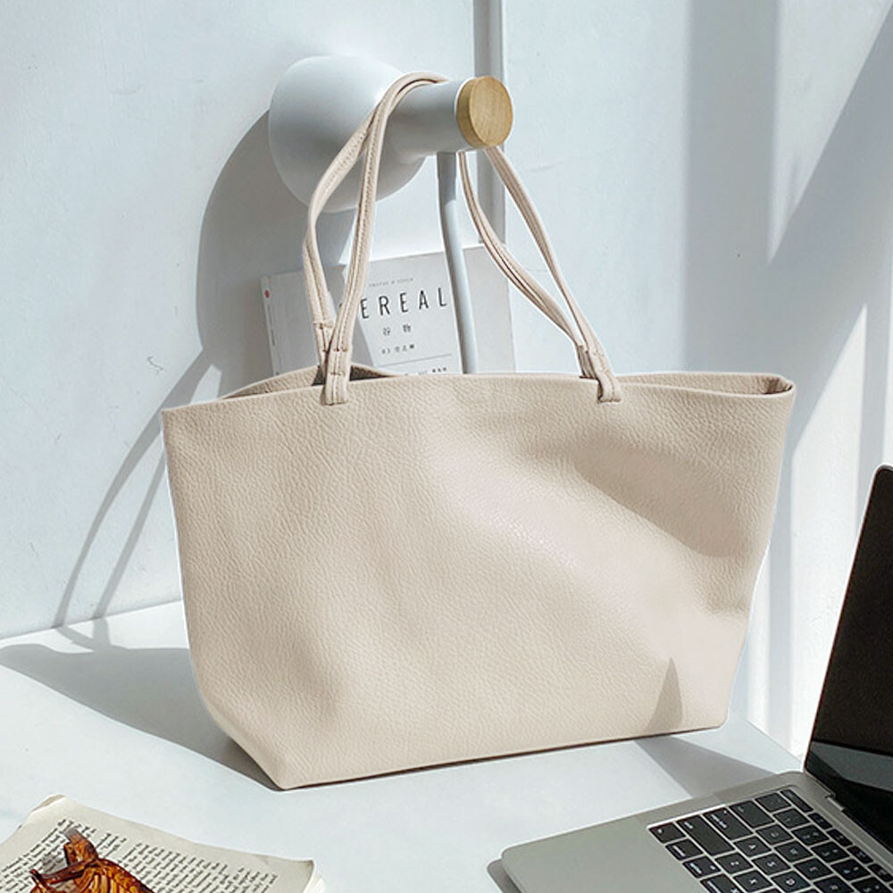 large soft leather tote bag