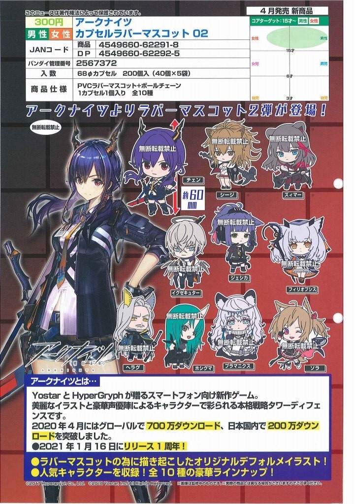 4月 バンダイ300円ガチャガチャ ガシャポン その3 商品各種の商品ページ 卸 仕入れサイト スーパーデリバリー