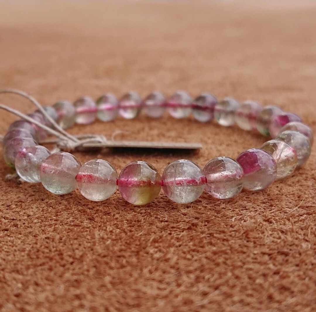 Watermelon tourmaline bracelet