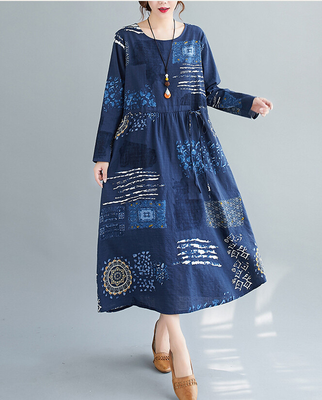 Di Casual Type Print Long One Piece Dress 2 Colors C2 Clothing Import Japanese Products At Wholesale Prices Super Delivery Di Casual Type Print Long One Piece Dress 2 Colors C2 Clothing Import Japanese Products At Wholesale Prices Super Delivery