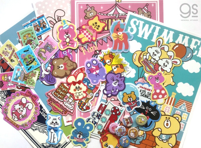 Swimmer うさぎ マスクにつける缶バッジ 22mm キャラクター スイマー かわいい レトロ Swm025の商品ページ 卸 仕入れサイト スーパーデリバリー