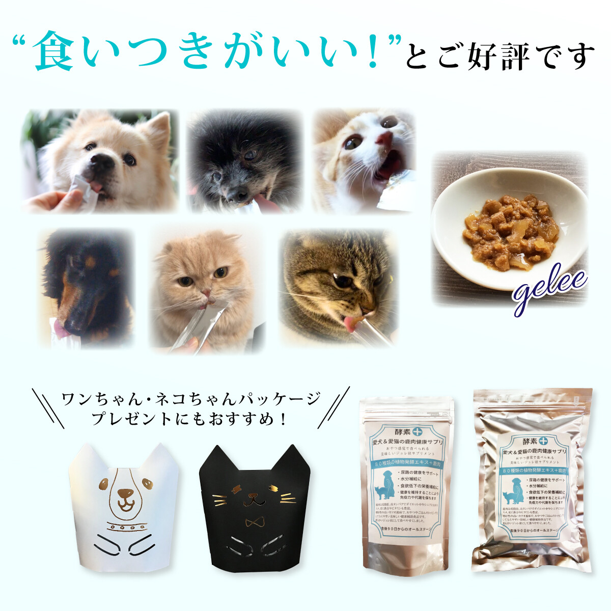 鹿肉健康ジュレ猫ちゃんパッケージ25包入り/鹿肉ペットフード/犬猫用