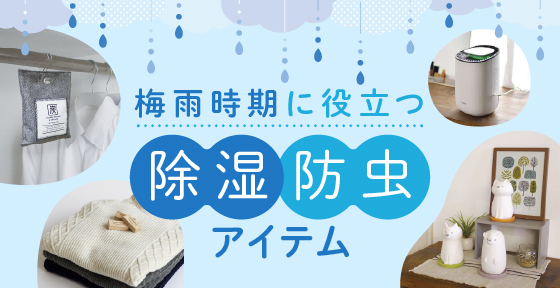 梅雨時期に役立つ除湿・防虫アイテム